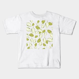 Green leaves pattern Kids T-Shirt